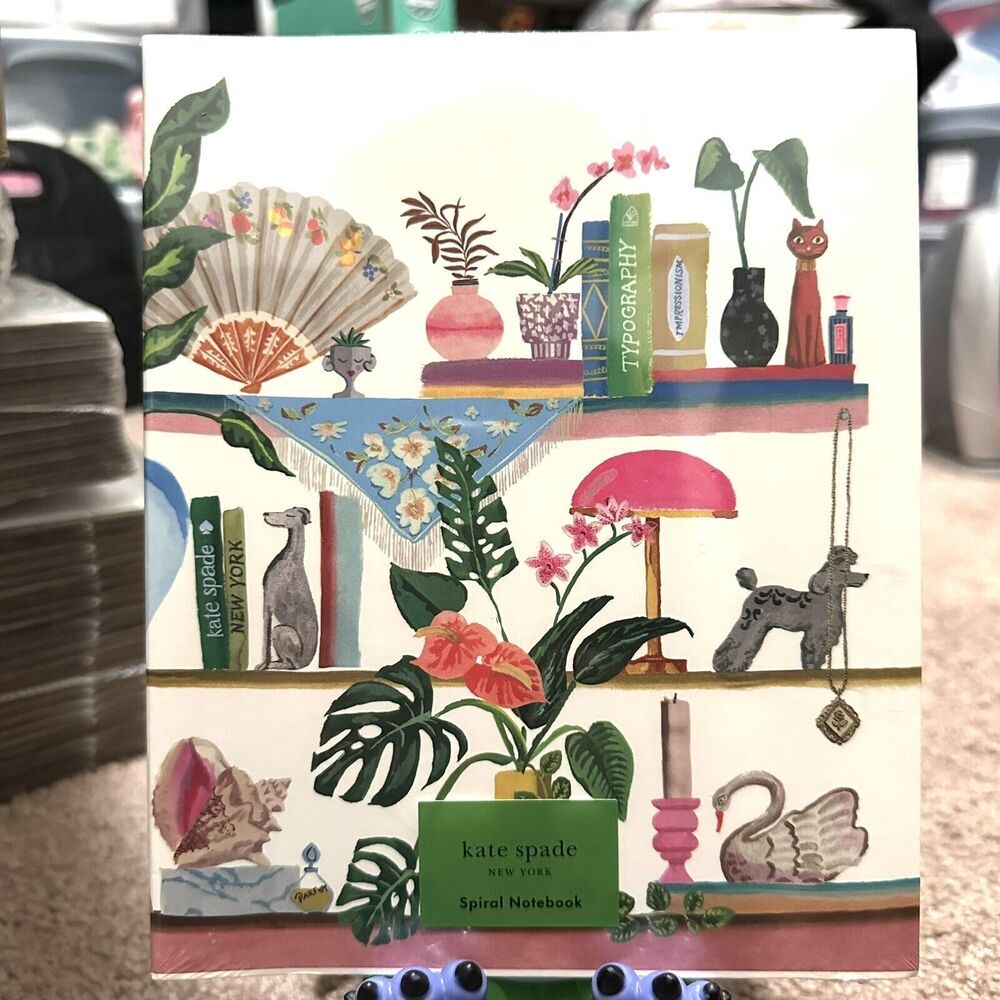 Kate Spade New York Bookshelf Concealed spiral notebook 112 Lined Pages